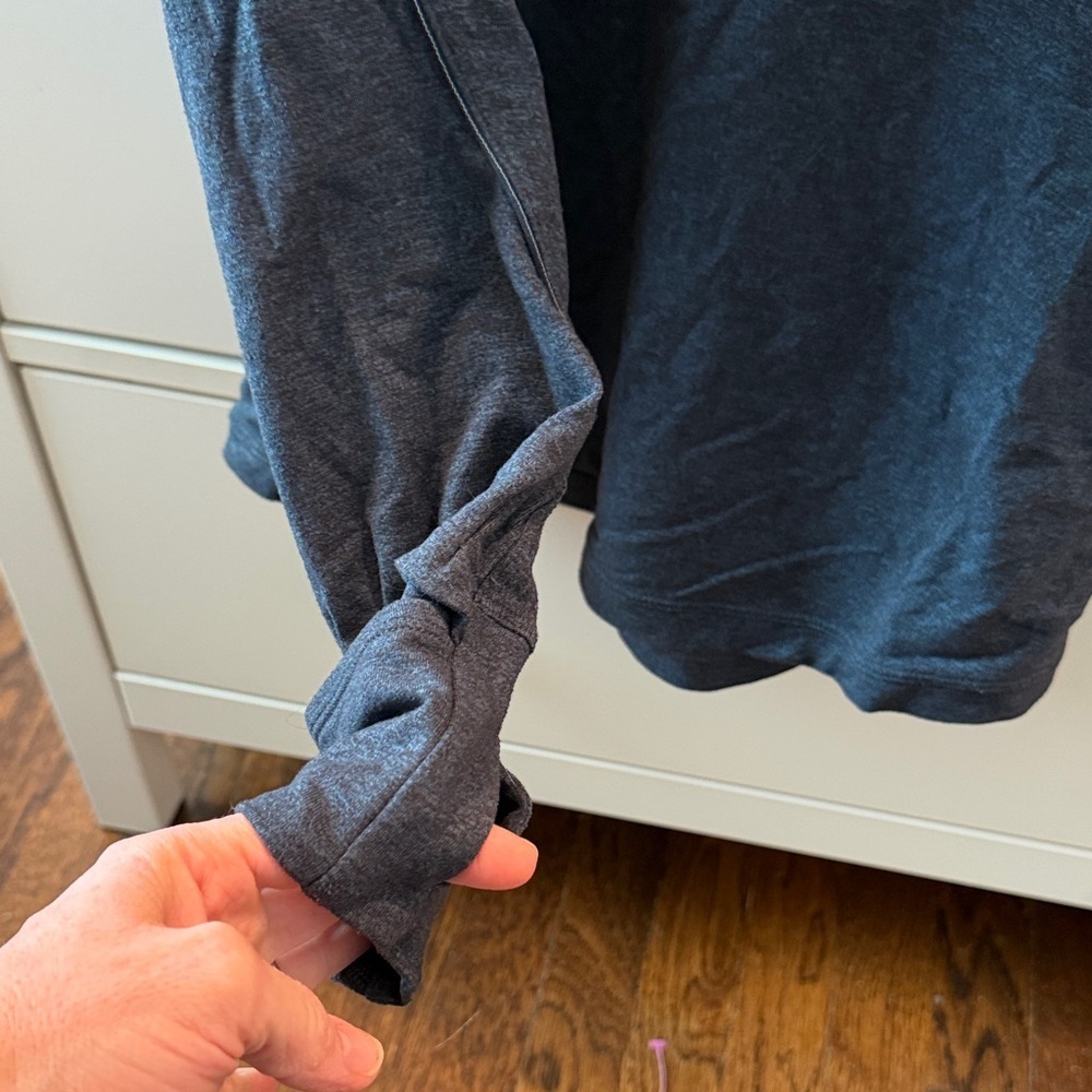 lululemon athletica Heathered Blue/Black Half-Zip Pullover - Picture 6 of 11